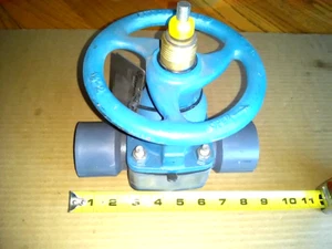 Industrial Shut Off Valve ITT DIA-FLO PVC Housing Stainless Bolt 1 1/2" CPW175 - Picture 1 of 4