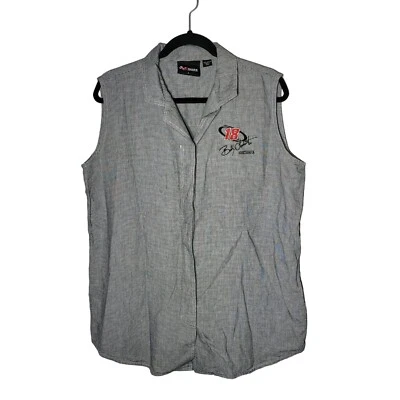 Camisa grande sin mangas con botones Chase Authentics Nascar Bobby Labonte para mujer Foto 1 de 4