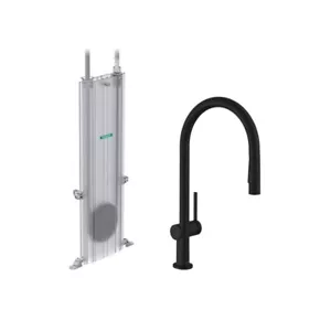 Grifo de cocina Hansgrohe 72801671 Talis N arco alto con caja fuerte en negro mate - Imagen 1 de 2