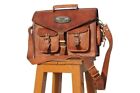Men's Real Leather Vintage Messenger Bag Shoulder Laptop Bag Briefcase 13"X18"