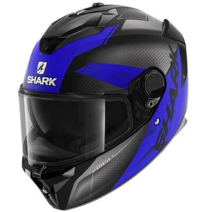 SHARK SPARTAN GT ELGEN GLOSS BLACK BLUE KAB FULL FACE MOTORCYCLE HELMETS - Picture 1 of 3