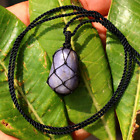 Handmade Natural Tanzanite Crystal Micro Macrame Healing Pendant Reiki Necklace