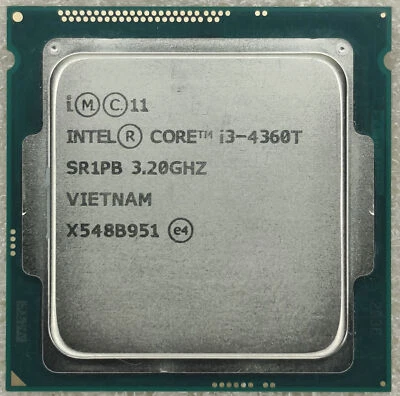 Intel Core i3-4360T 3.20GHz Dual-Core 4MB LGA1150 Desktop CPU Processor SR1PB - Image 1 of 2