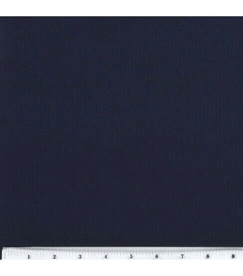 NAVY BLUE  SOLID  COTTON POPLIN  FABRIC  19X64 INCHES - Image 1 of 1