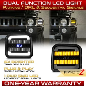 Sequential LED Turn Signal Corner Lights Lamps For 2006-2010 Hummer H3 H3T Pair - Picture 1 of 10