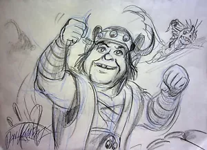 DreamWorks Dragons Riders of Berk SIGNIERT DAN KUBAT handgezeichnete Charakterkunst - Bild 1 von 2