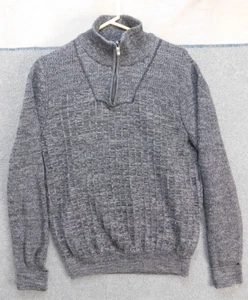 Vince Camuto Men's L Casual Turtle Neck 1/4 Zip Grey Sweater - Picture 1 of 16
