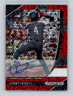 2020 Panini Prizm Draft Picks Red Donut Circle /99 Sammy Infante #PDP71 Auto - Image 1 of 2