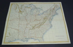 Antique map of The United States by Joseph Lowry printed 1852 - Picture 1 of 8