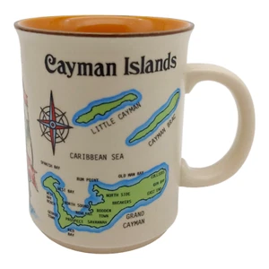 Cayman Islands Map Coffee Mug - 10oz History Clipper Pirate Ship Souvenir - Picture 1 of 6