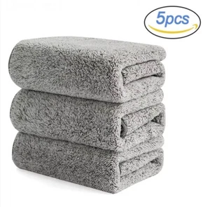 5Pcs Microfiber Kitchen Cleaning Towel Bamboo Charcoal Dish Cloth Kitchen Towels - Picture 1 of 8