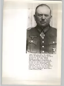 SS GENERAL ALEMÁN Heinz Guderian retrato Segunda Guerra Mundial 1941 foto de prensa - Imagen 1 de 2