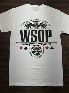 Camiseta Gráfica WSOP 47ª Serie Mundial Anual de Poker 2016 Vegas Camiseta Pequeña Nueva Sin Etiquetas - Imagen 1 de 7