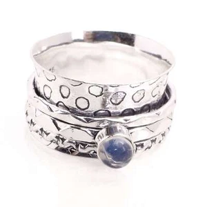 Silver Plated Spinner Ring Handmade Jewerly Gift For Women Size US 9.5 R-657 - Picture 1 of 3