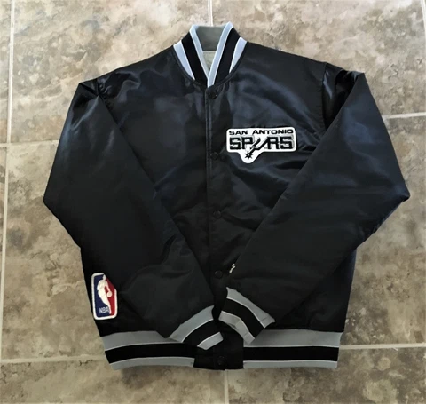 San Antonio Spurs Vintage Throwback Satin Starter Jacket Size Medium Rare Cover
