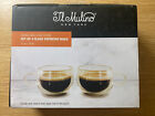 il Mulino New York Espresso Mugs Coffee Set Of 4 Glass