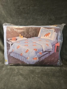 Vintage 1978 Garfield Nights Blue Twin Sheet Fitted Pillow Case - Picture 1 of 2