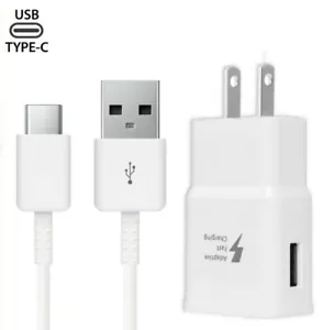 FAST WALL CHARGER + USB-C Type C For Samsung Galaxy A21 A30 A40 A51 A60 A71 A80 - Picture 1 of 4