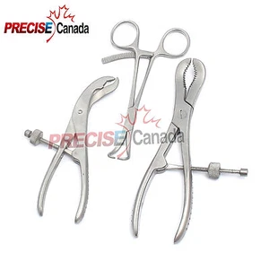 BONE REDUCTION FORCEPS BONE HOLDING FORCEPS 3 PCS SET ORTHOPEDICS INSTRUMENTS - Picture 1 of 2
