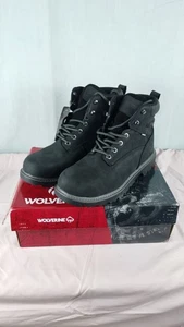 Wolverine Mens Sz 12 Floorhand W10691 Black Waterproof Hard Toed Work Boots - Picture 1 of 13