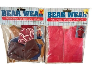 Bear Wear Cowboy And Rain Gear Outfits Fits Bears 10-12” New With Tags Vintage - Picture 1 of 4