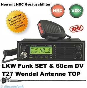 CB FUNK Albrecht AE 6491 ANC NRC mit Freisprechen & 60cm DV T27 Kurz Antenne LKW - Bild 1 von 6