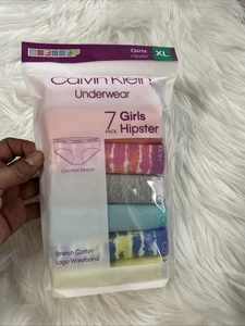 Calvin Klein Girls Stretch Cotton Logo Waistband Hipster Underwear XL - Picture 1 of 3