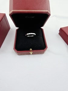 Anillo Cartier Oro Blanco 18k Anillo Maillon Panthere Talla 7.75 - Imagen 1 de 8