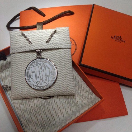 HERMÈS Collana Hermes Medaglia Cadmile Gm Argento Ottima Usata Senza Scatola Bianca 1 2Anni