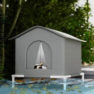 Waterproof Insulated Cat House Warm Outdoor Pet Tent Cooling Dog Cave Camping - Picture 1 of 15