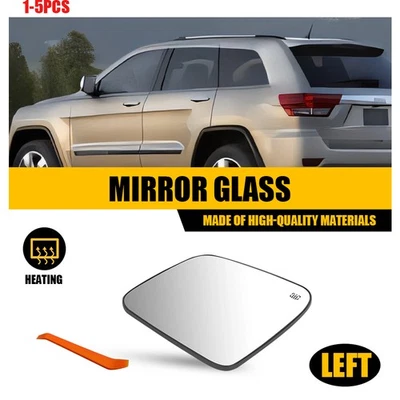1-5x Espejo retrovisor térmico lado del conductor de vidrio apto para Dodge Durango Jeep Grand Cherokee 11-22 Foto 1 de 4