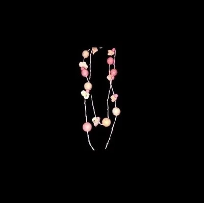 Unsigned Lightweight Necklace (Pink Gold Leather) | Beaded Statement Jewelry - Image 1 of 4