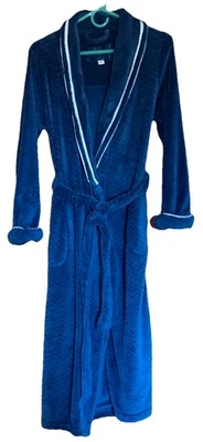 Bata Liz Claiborne Felpa Vellón Azul Teal Baño Largo Suave Talla S Mujer’s Foto 1 de 4