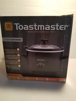 Toastmaster 1.5 quart slow cooker/ crock pot Black New in box - Image 1 of 2