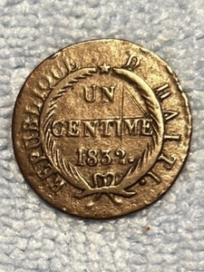Haiti - 1 Centime 1832 - Picture 1 of 2