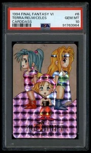 Final Fantasy Japanese Carddass 6 06 Terra/Relm/Celes #6 Prism PSA 10 91763964 - Picture 1 of 2
