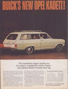 1966 Opel Kadett Print Ad Buick, General Motors, new Opel, children, skiing - Picture 1 of 1