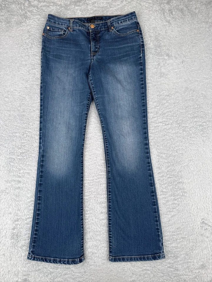 Cold Bleu Jeans Women 6 Blue Denim Soleil Bootcut Low Rise Cotton Blend 30x31 - Image 1 of 4