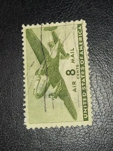 US Stamp SC# C26 1944 8c Air Mail Issue Stamp Old Used - # 3055 - Picture 1 of 2