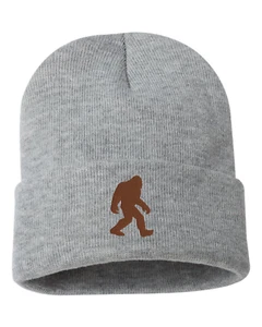 CUSTOM Embroidered Bigfoot Big Foot Beanie Hat shirt Skully Sasquatch finding - Picture 1 of 2