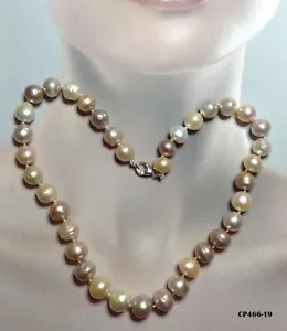 Honora Natural Multi Color Nucleated Baroque Freshwater Pearl Necklace - Picture 1 of 3