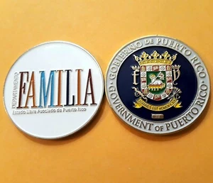 Medalla DEPTO FAMILIA PUERTO RICO Social Service CUPONES Token Ficha moneda coin - Picture 1 of 12