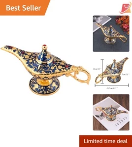 Genie Lamp Zinc Alloy 8.15 Inch Decorative Collector Gift Vintage Home Decor - Picture 1 of 10