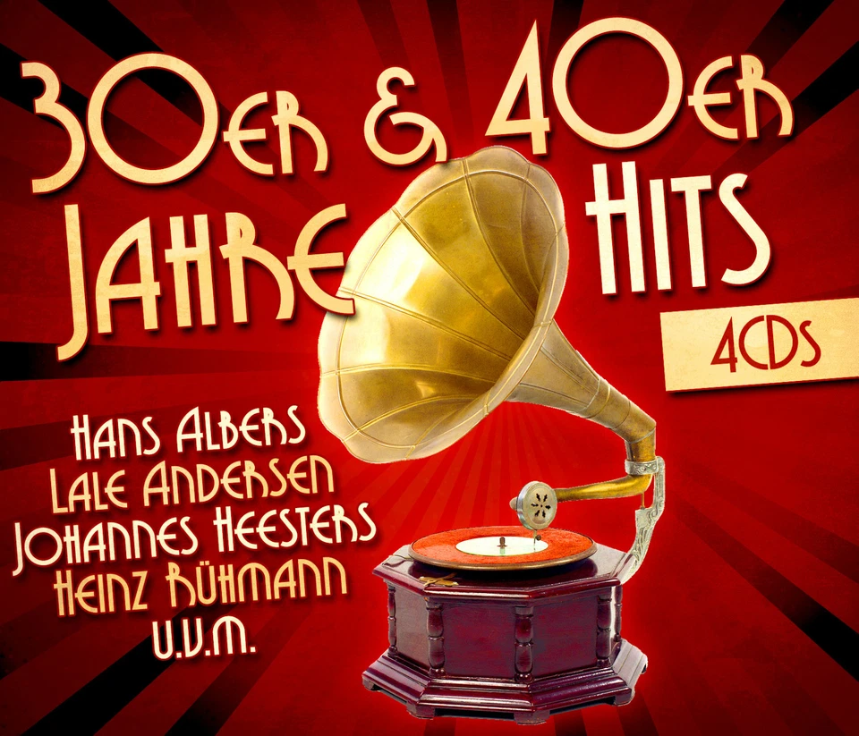 CD 30s and 40s Hits by Lale Andersen, Heinz Rühmann, Hans Albers 4 CDs - Image 1 of 1