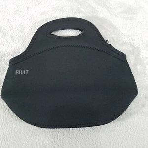 Borsa pranzo Built Gourmet Getaway nera con cerniera in neoprene fodera marrone chiaro - Foto 1 di 8