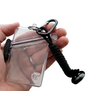 2 Pack - Waterproof Badge Holder Case with Lanyard & Clip for Cruise and Travel - Picture 1 of 16