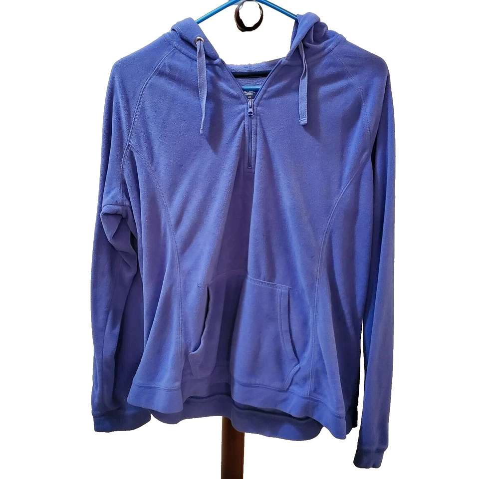 Pullover SJB Active Ligero con Capucha Mangas Largas Púrpura Polar 1/4 Cremallera L Grande Foto 1 de 4