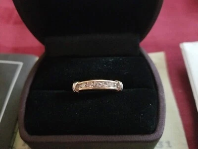 Kay Jewelers 14K Gold & White Gold Diamond Channel Anniversary Ring - Size 6.75 - Image 1 of 4