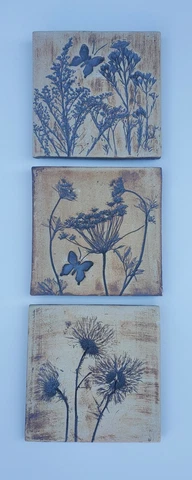 Stone Carved Butterfly/Flower Wall Art Cover