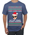 Santa Works Hard But Kris Works Harder Jenner Men Tshirt